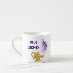 Xícara De Espresso As Mil e Uma Noites Aladdin Lâmpada do Gênio