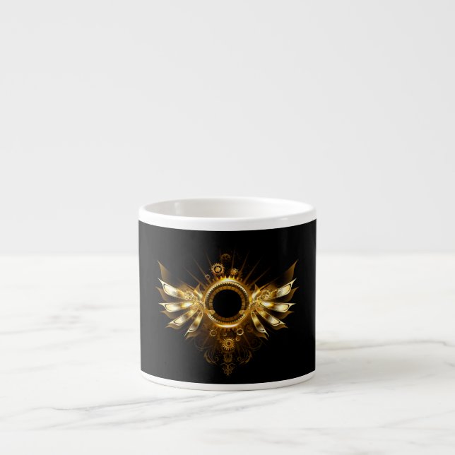 Xícara De Espresso Asas steampunk (Frente)