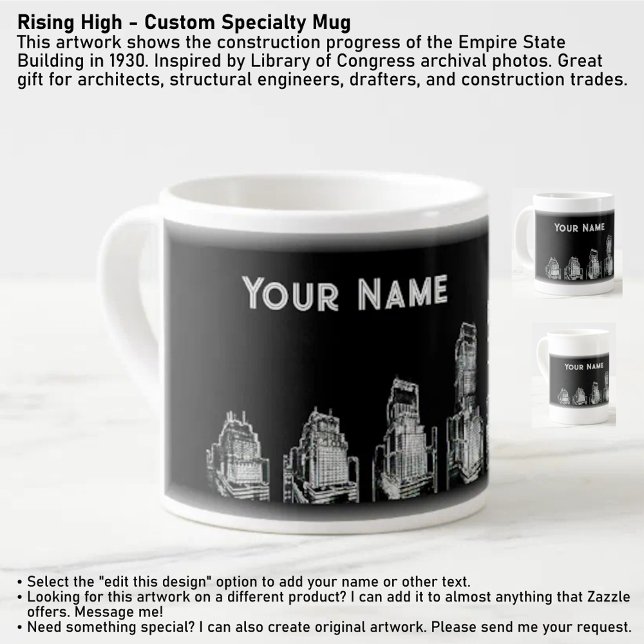 Xícara De Espresso Ascensão Alta - Mug de Especialidades Personalizad (Criador carregado)