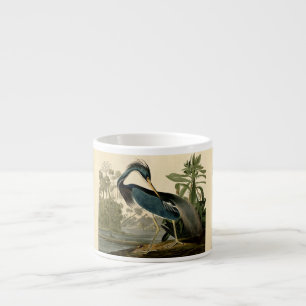 Xícara De Espresso Audubon Garça da Louisiana Pássaros América Arte