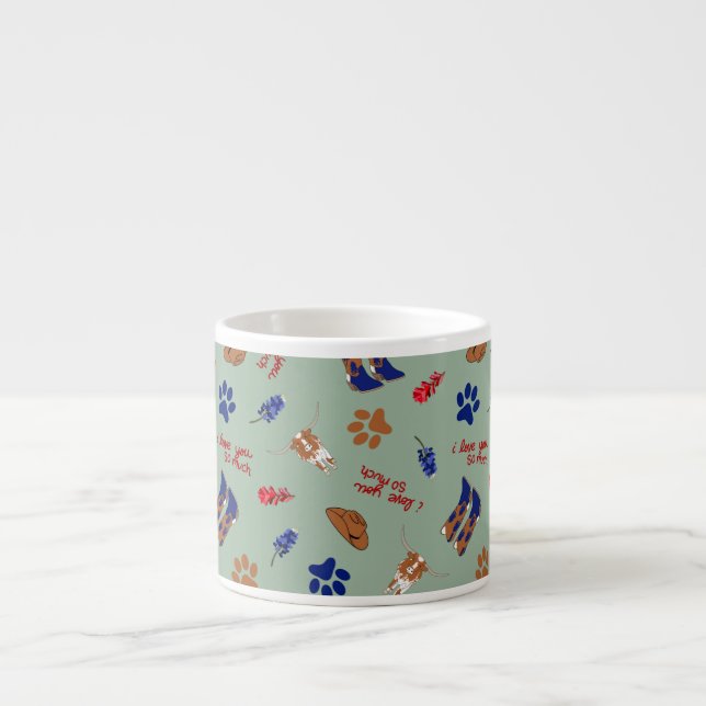 Xícara De Espresso Austin Texas Mug - Eu Te Amo Tanto - ATX (Frente)