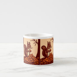 Xícara De Espresso 🐿️ Autumn Squirrel Espresso Mug
