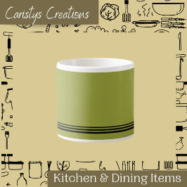 Xícara De Espresso Avacado Contemporâneo com Stripes Espresso Mug