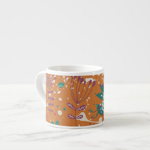 Xícara De Espresso Aves Quimsas Florais