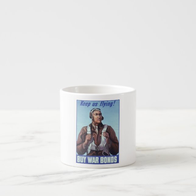 Xícara De Espresso Aviadores negros: Serviço Militar de Combate WW2 d (Frente)