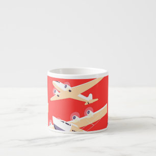 Xícara De Espresso Aviões Vintage