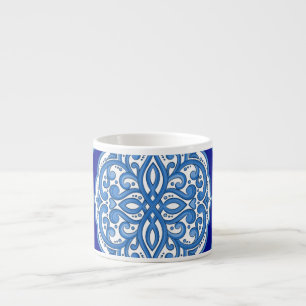 Xícara De Espresso Azul-branco-luxo, ornamento turco.