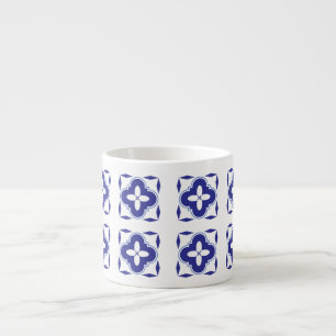 Xícara De Espresso Azulejo Azul Ousado