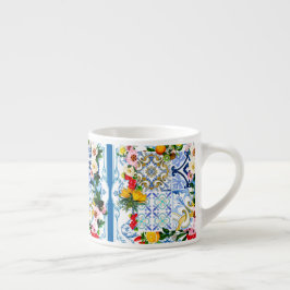 Xícara De Espresso Azulejos mediterrânicos, majolica, estilo Sic