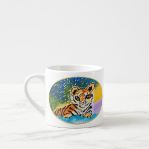 Xícara De Espresso Baby Tiger "Art by Kids"
