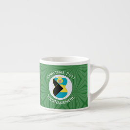 Xícara De Espresso Bahaman Flag Blonde Angel Christmas Personalizado