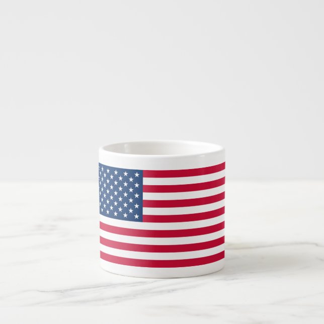Xícara De Espresso Bandeira Americana Espresso Mug (Frente)