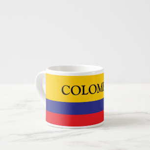 Xícara De Espresso Bandeira colombiana - café expresso personalizado