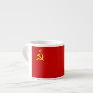 Xícara De Espresso Bandeira comunista URSS de Rússia