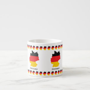 Xícara De Espresso Bandeira da Alemanha no Design de Souvenir de Mapa