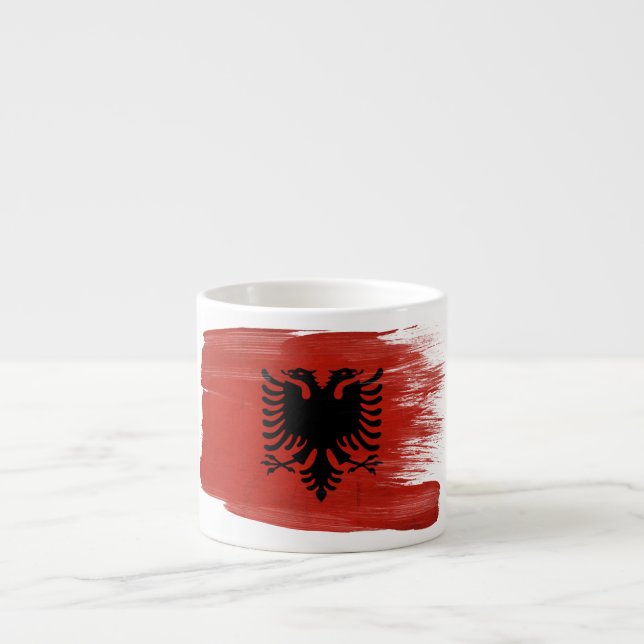 Xícara De Espresso Bandeira de Albânia (Frente)