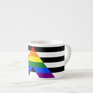 Xícara De Espresso Bandeira de aliado straight da SlipperyJoe lisa ar