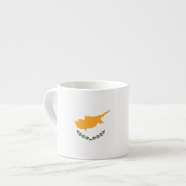 Xícara De Espresso Bandeira de Chipre (Frente Esquerda)