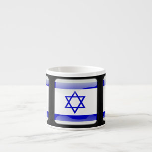 Xícara De Espresso Bandeira de Israel