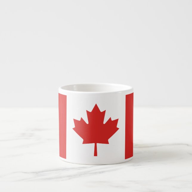 Xícara De Espresso Bandeira do Canadá (Frente)