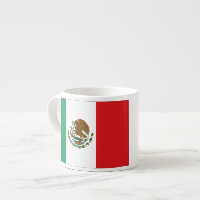 Xícara De Espresso Bandeira do México (Frente Esquerda)