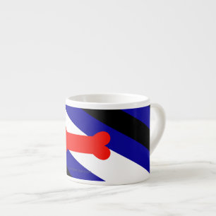 Xícara De Espresso Bandeira do orgulho canino SlipperyJoe express kin