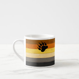 Xícara De Espresso bandeira do orgulho do urso SlipperyJoe's textura