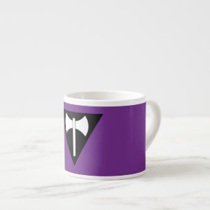 Xícara De Espresso bandeira do orgulho lésbico SlipperyJoe feminista 