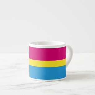 Xícara De Espresso bandeira do orgulho pansexual SlipperyJoe rosa âmb