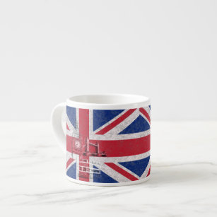 Xícara De Espresso Bandeira e símbolos da Grã-Bretanha Excelente ID15