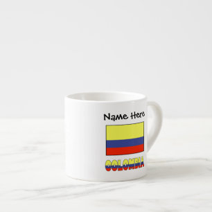 Xícara De Espresso Bandeira Personalizada da Colômbia