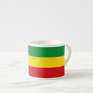 Xícara De Espresso Bandeira Rastafarian Rasta Etiópia