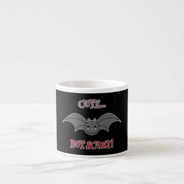 Xícara De Espresso Bat Bonito mas Assustador (Frente)
