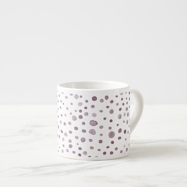 Xícara De Espresso Beet Confetti Watercolor Dots Espresso Mug (Frente Esquerda)