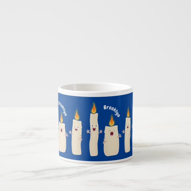 Xícara De Espresso Bela canção de cantar trio de vela (Frente)