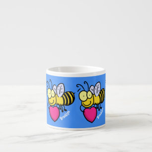 Xícara De Espresso Bela engraçada bonita com ilustração cardíaca