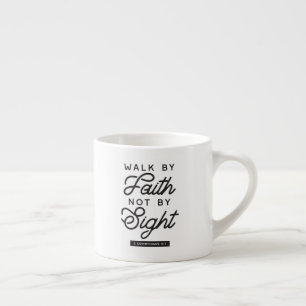 Xícara De Espresso bíblia "Walk by Faith" - Tipografia Verse