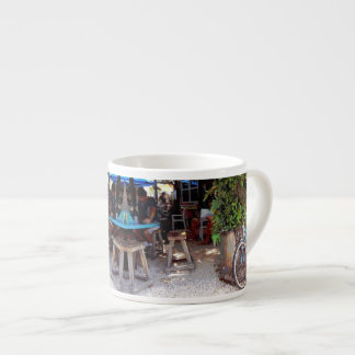 Xícara De Espresso Bicicleta Azul