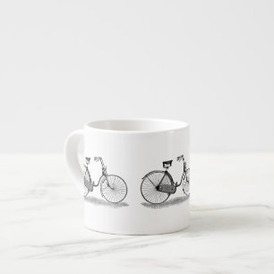 Xícara De Espresso Bicicleta das senhoras do vintage