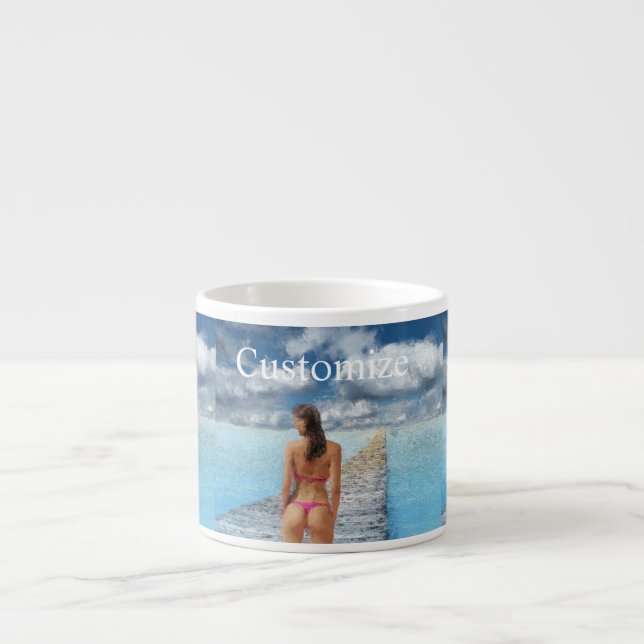 Xícara De Espresso Bikini Girl Thunder_Cove (Frente)