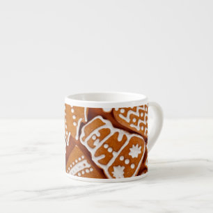 Xícara De Espresso Biscoitos de pão de Natal