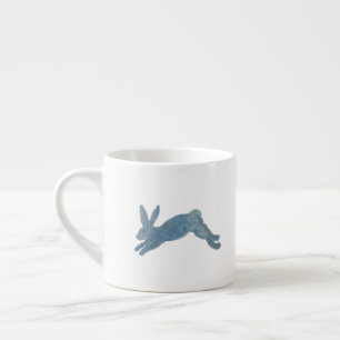Xícara De Espresso Blue French Country Bunny Rabbit Baby Mug