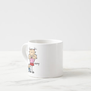 Xícara De Espresso Boneca Figura de Palito