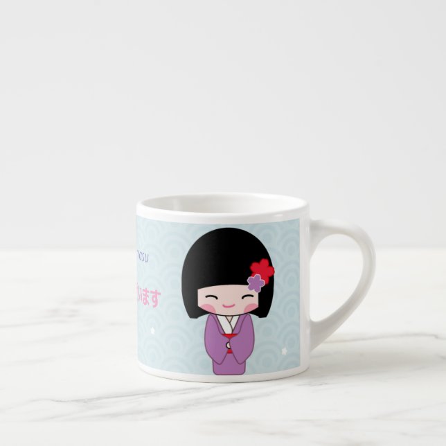 Xícara De Espresso Boneca Kokeshi café japonês MUG (Direita)