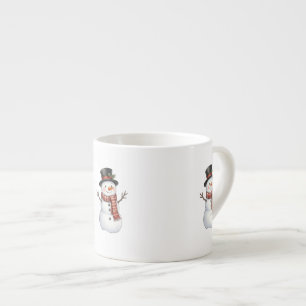 Xícara De Espresso Boneco de Neve Feliz