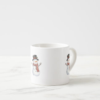 Xícara De Espresso Boneco de Neve Feliz