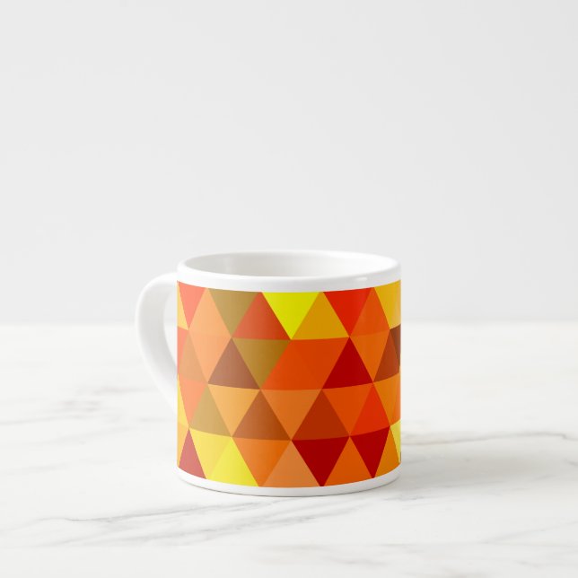 Xícara De Espresso Bonito Triângulo padrão I + suas ideias (Frente Esquerda)