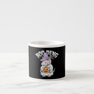 Xícara De Espresso Boo deng Spooky Halloween Moo Deng Baby Hippo