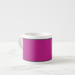 Xícara De Espresso Borboleta Amor | Borda de Renda Magenta