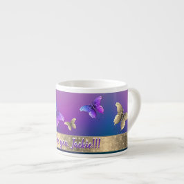 Xícara De Espresso Borboleta Romântica com Mug de Especialidade de Te